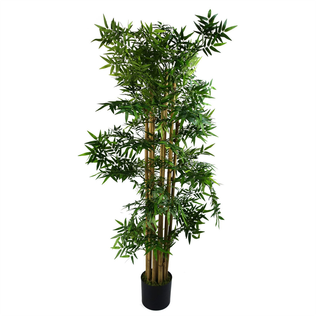 Leaf Artificial Bamboo Plant in Pot Green 150cm H x 70cm W x 70cm D